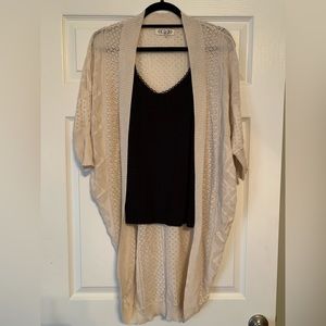 Pink Rose Cream Cardigan
